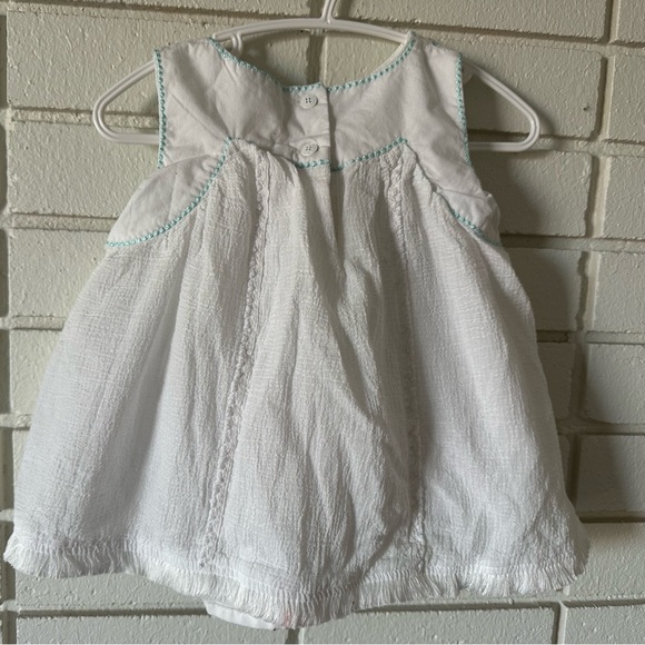 Vintage Embroidery White Cotton Dress - Picture 3 of 7